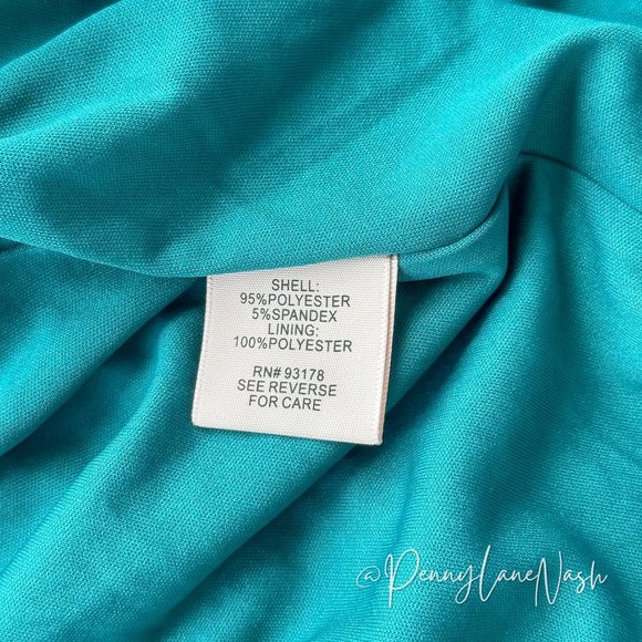 NWT Philosophy One Shoulder Embellished Dress Teal - Picture 7 of 11